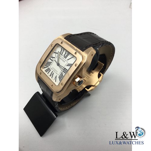 Cartier santos 100 discount xl rose gold